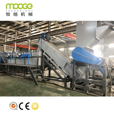 PE PP Woven Plastic Washing Plant , Sustainable PET Flakes Washing Plant