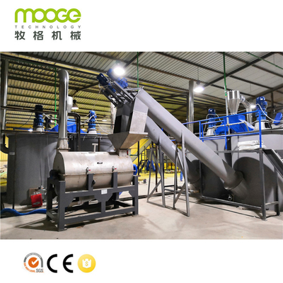 2000kg/H PET Bottle Washing Recycling Line In Algeria 400kw Flakes Washing Line