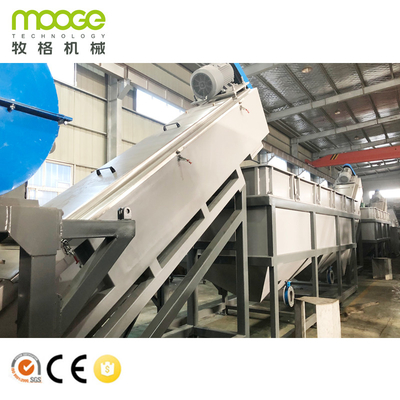 Raffia 1500kg/H Plastic Bottle Washing Line Floating Recycling Machine