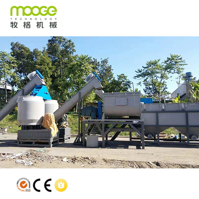 300-1500kg/H Plastic Washing Recycling Machine 120kw HDPE Washing Line