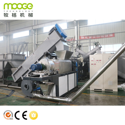 Semi Automatic Plastic Film Recycling Machine Mulching HDPE Waste