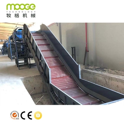 Waste Plastic Chain Conveyor Machine Belt System Rubber For Plastic Crusher Machine