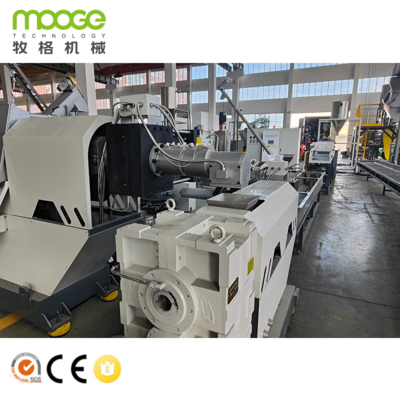 Waste Pp Recycling Pellet Plastic Granulating Machine Hard Tooth Surface Gear Box And Strand Cooling System