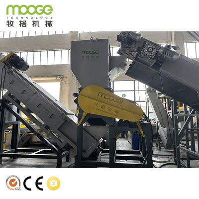 HDPE Rigid Bottle Crushing Washing Line for High-Quality Flakes with Friction & Hot Washing