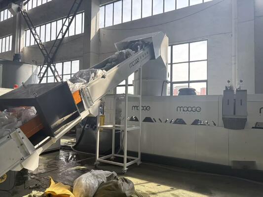 PP PE LDPE LLDPE Plastic Film Pelletizing Line Single Screw Extruder Machine Granulator With Laser Filter