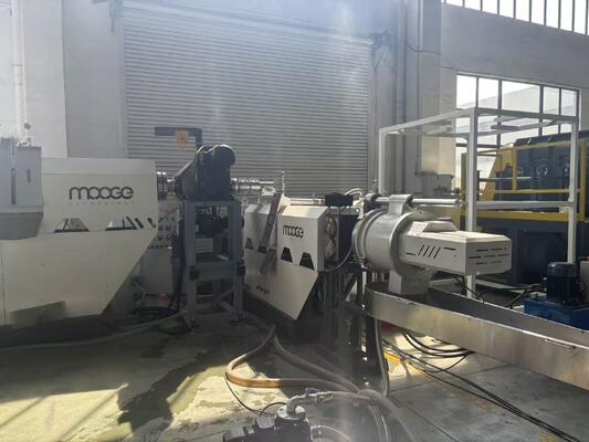 PP PE LDPE LLDPE Plastic Film Pelletizing Line Single Screw Extruder Machine Granulator With Laser Filter