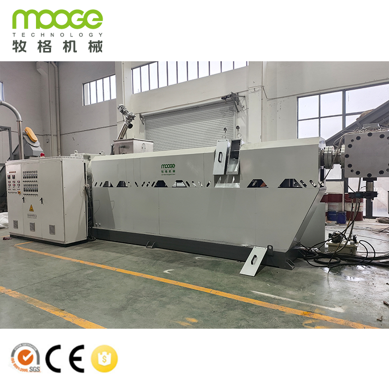 Waste Pp Recycling Pellet Plastic Granulating Machine Hard Tooth Surface Gear Box And Strand Cooling System