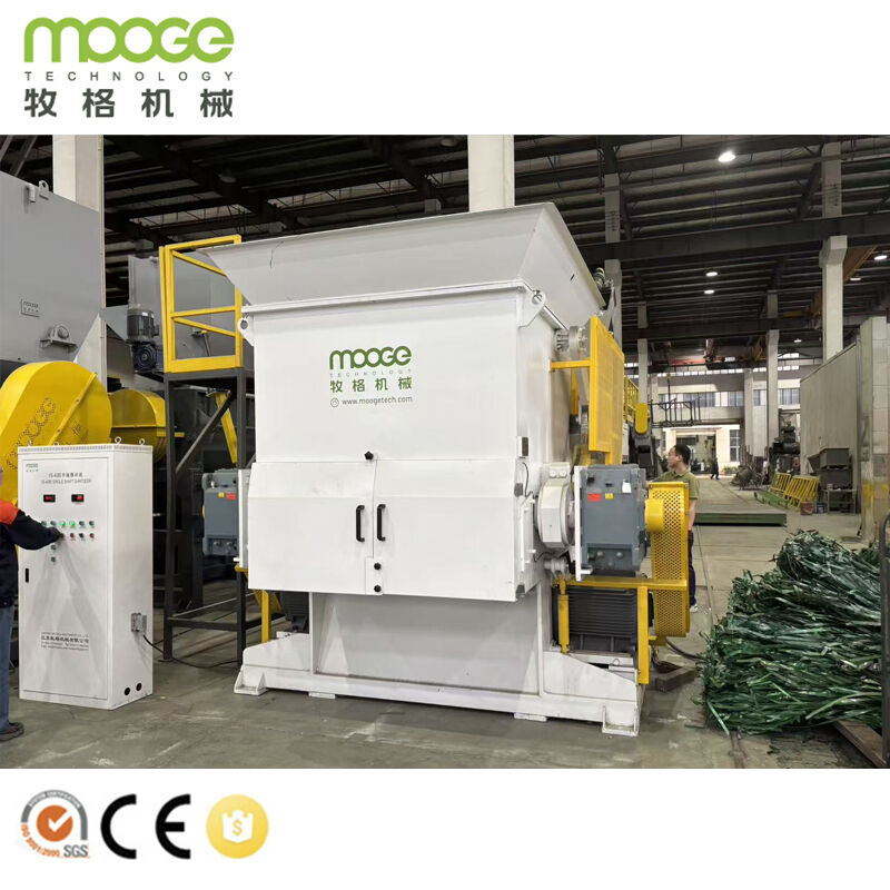 PP PE Plastic Recycling Single Shaft Shredder Machine Plastic Pipe Bag Lump Waste Shredder